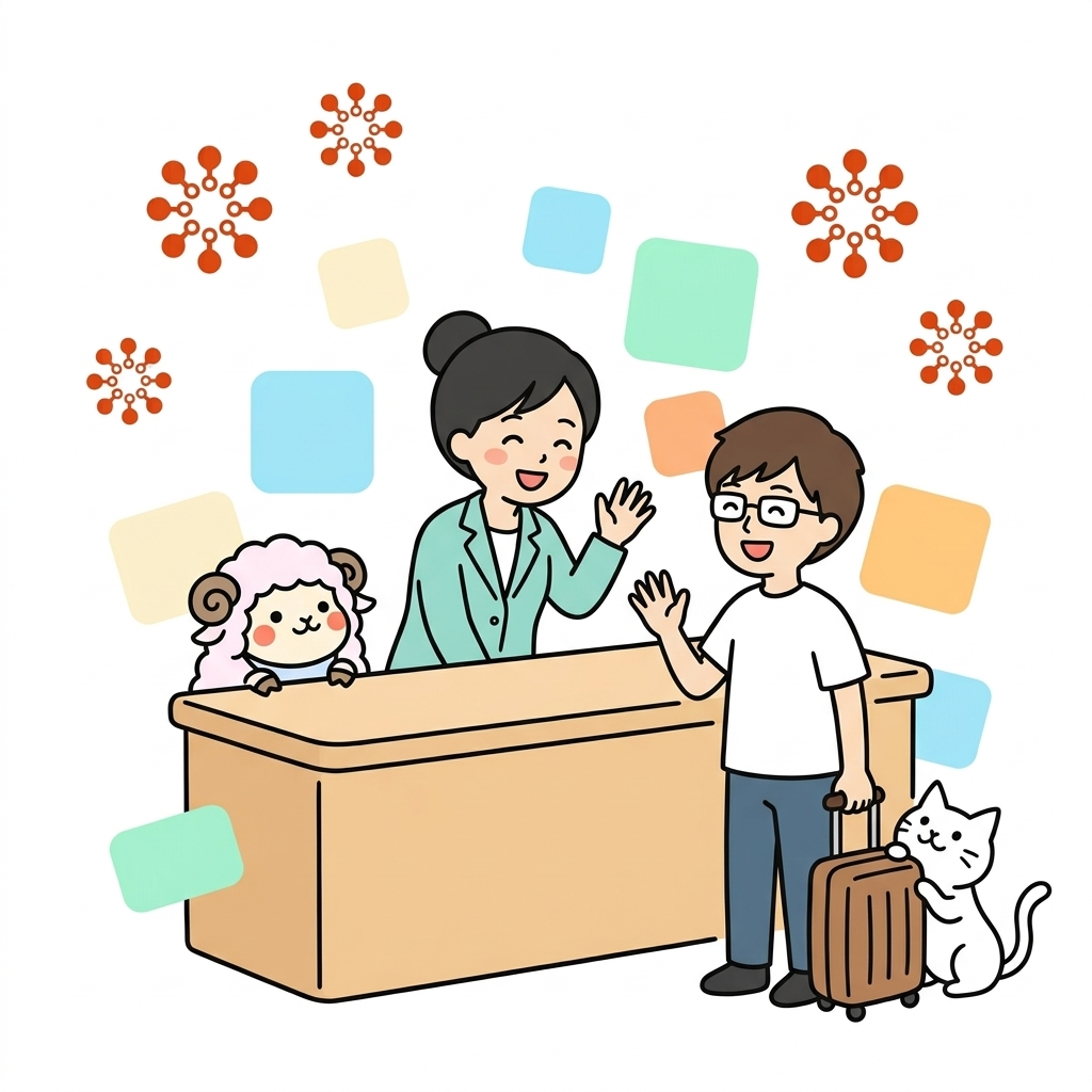 宿泊・民泊のイラスト